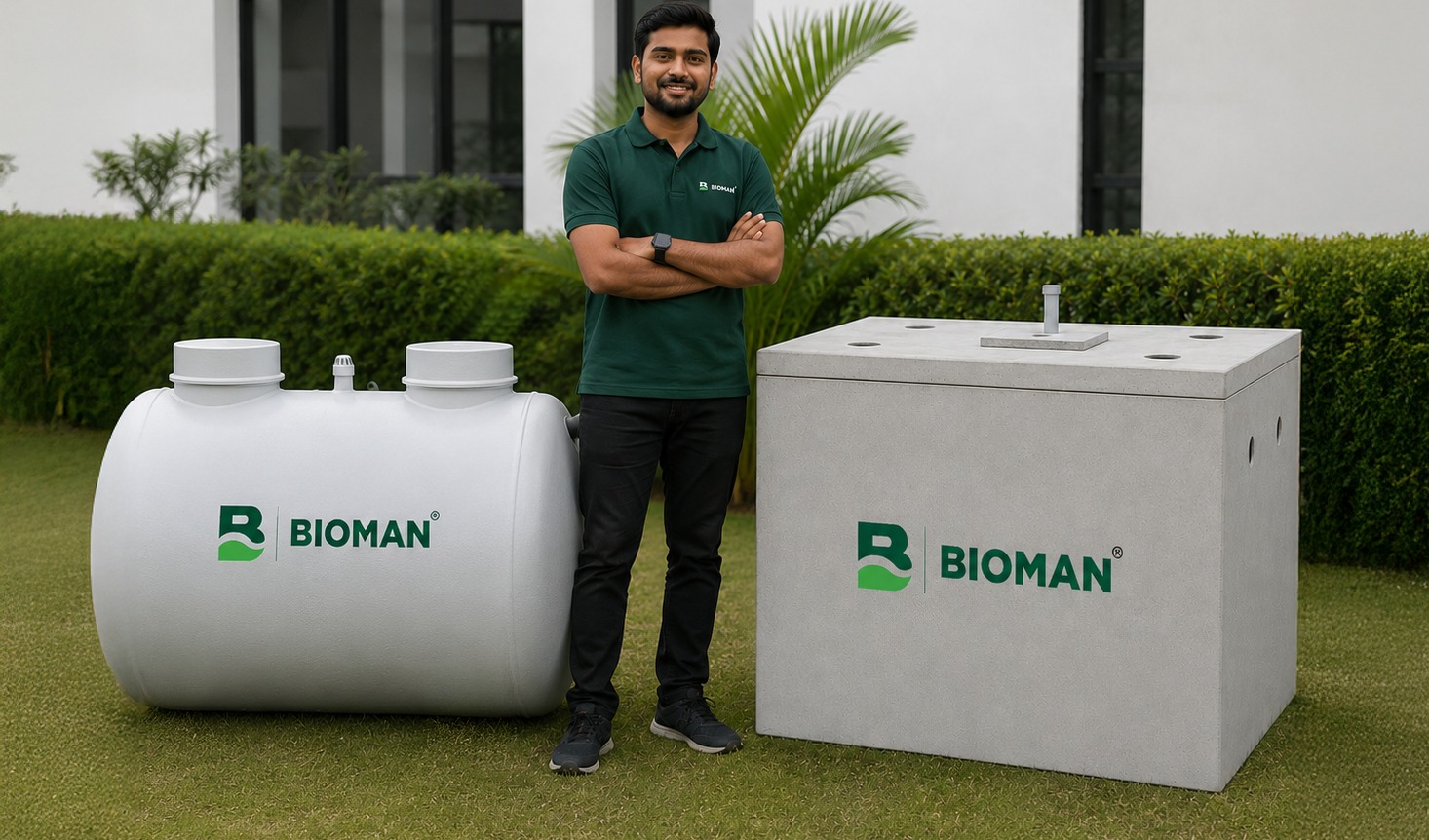 Bioman 1,000 L bioseptic tank